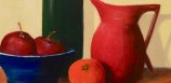 Geoff King - Red Jug with Green Bottle